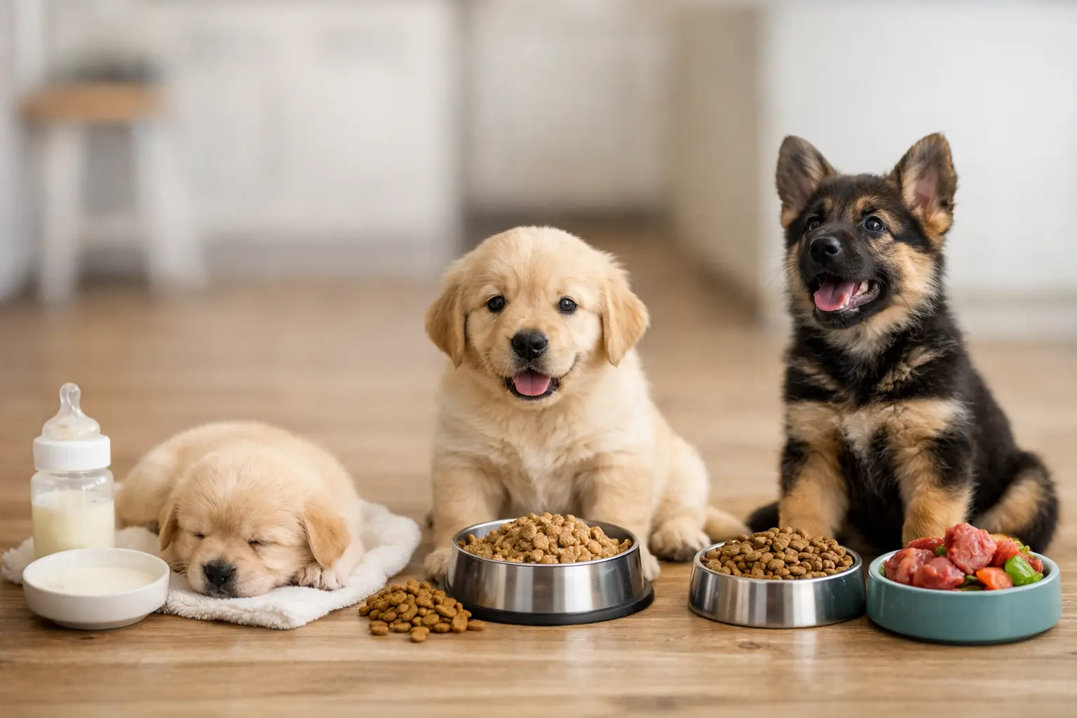 Ghid hranire pui de caine pe etape