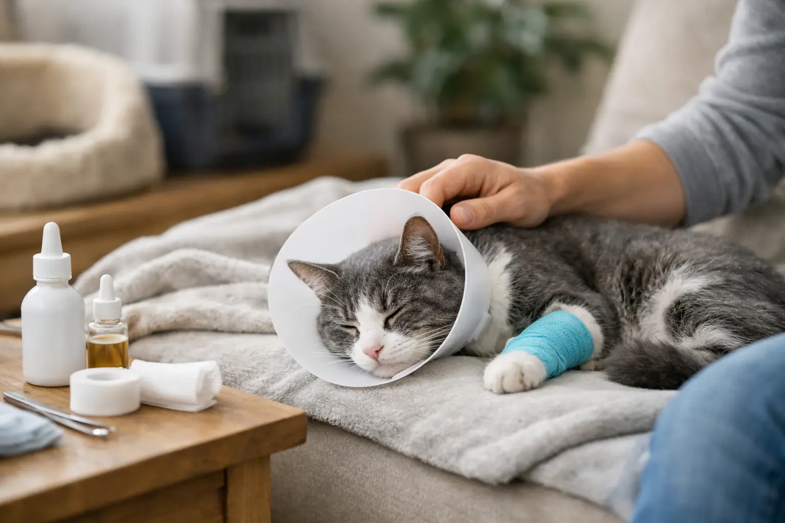 Ghid recuperare după operația pisicii acasă