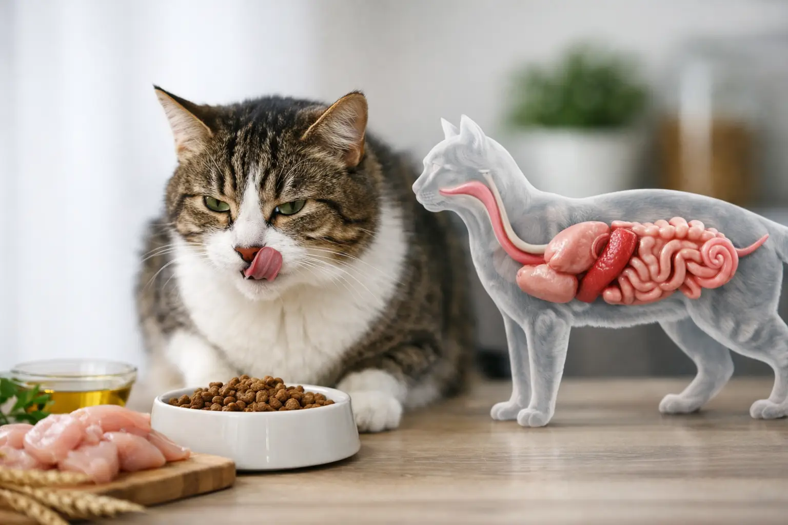 Studiu caz despre sensibilitatea digestivă felină