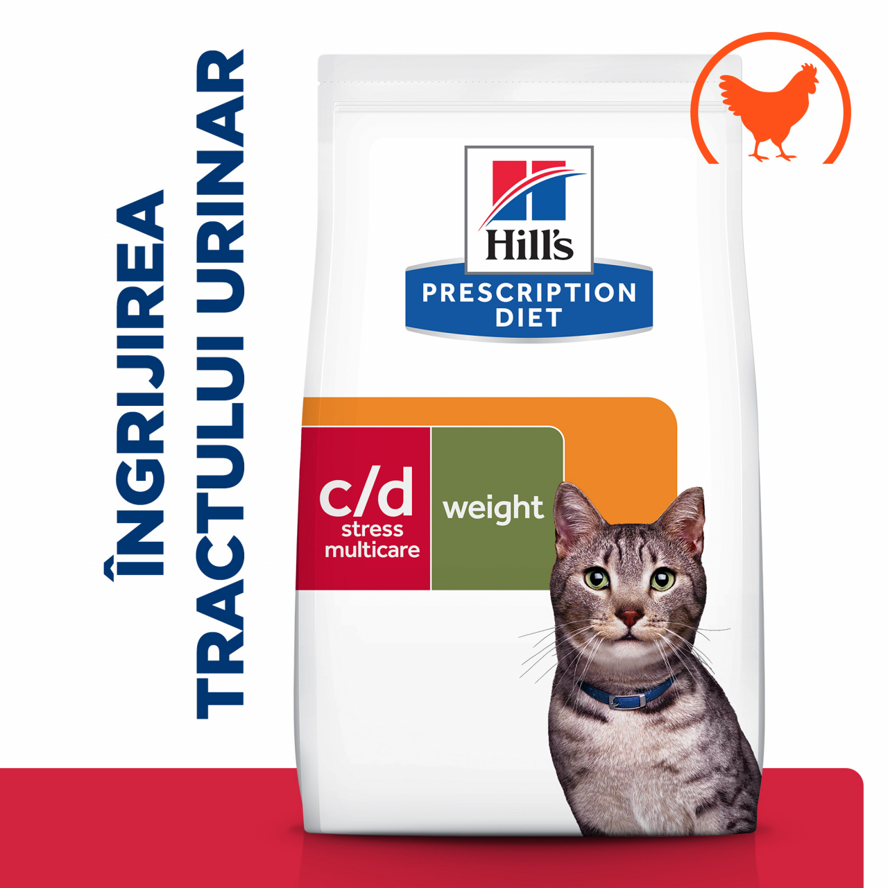 1.5kg Hill's PD Feline C/D Stress + Metabolic, hrană uscată dietă veterinară pentru pisici cu probleme urinare [3]
