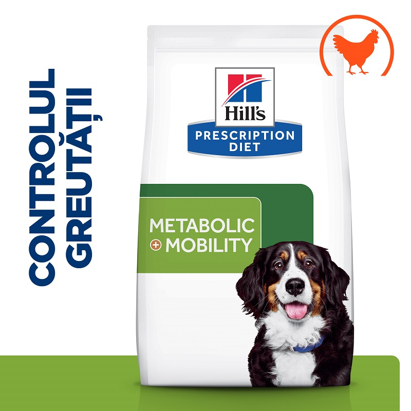 12kg Hill's PD Canine Metabolic Plus Mobility, hrană uscată dietă veterinară pentru câini cu probleme articulare [2]