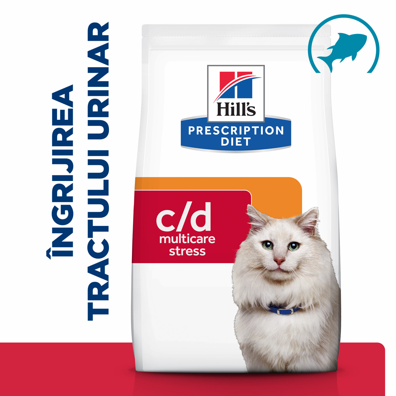 400g Hill's PD Feline C/D Stress Ocean Fish, hrană uscată dietă veterinară pentru pisici cu probleme urinare [3]