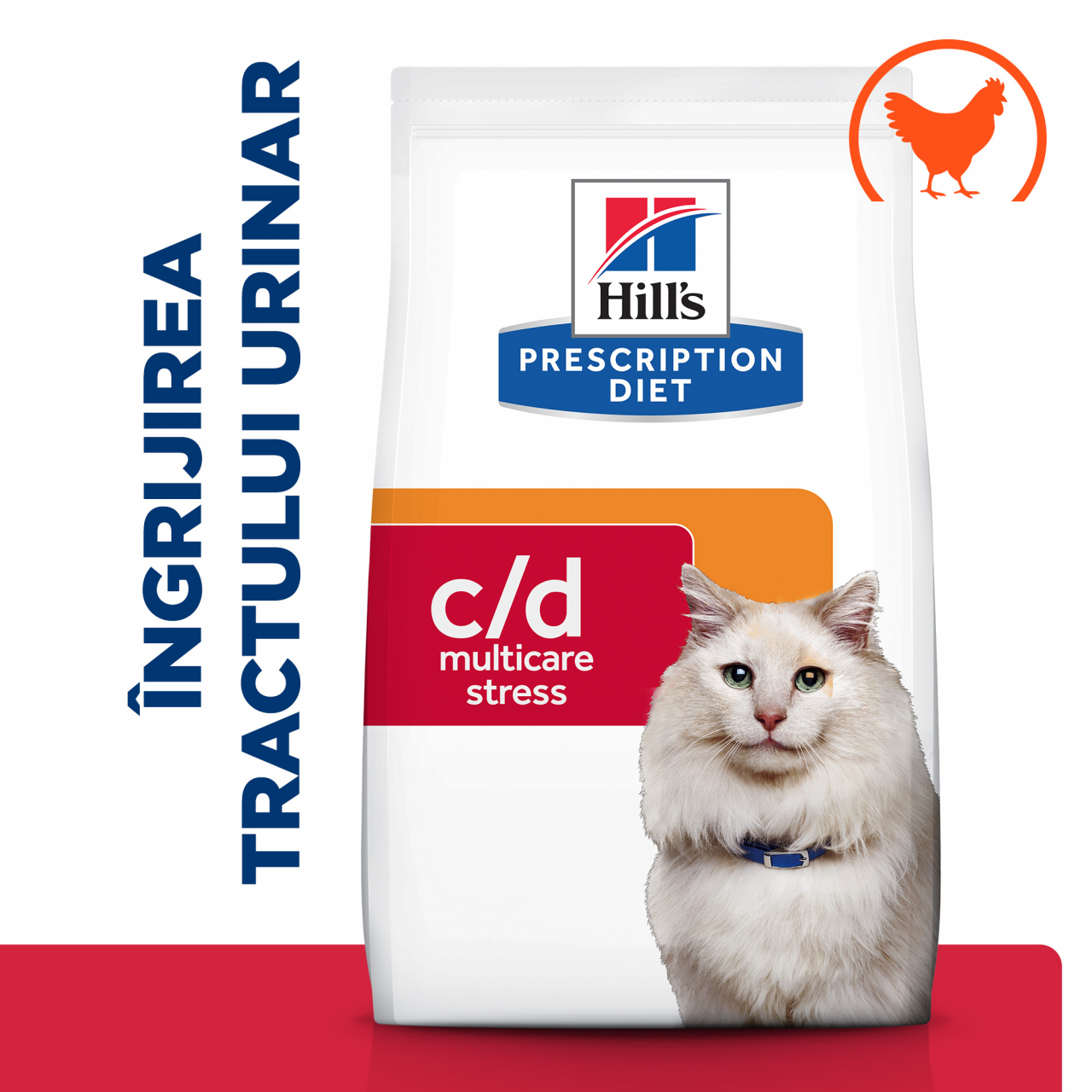 8kg Hill's PD Feline C/D Chicken, hrană uscată dietă veterinară pentru pisici cu probleme urinare [3]