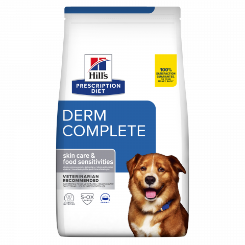 Produse - 1.5 kg Hill's PD Canine Derm Complete, hrana dietetica pentru caini cu probleme dermatologice