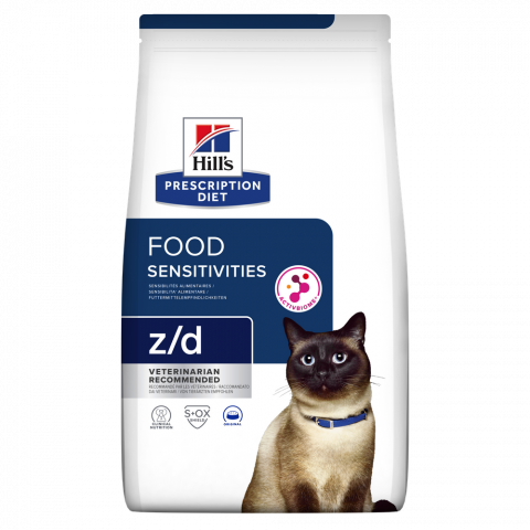 Produse - 1.5 kg Hill's PD Feline Z/D, hrană uscată dietă veterinară pentru pisici cu probleme dermatologice