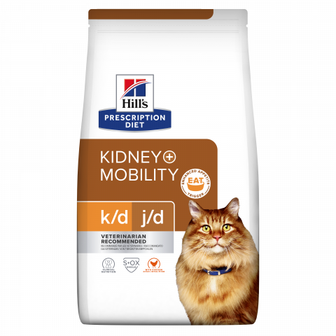 Produse - 1.5kg Hill's PD Feline K/D + Mobility, hrană uscată dietă veterinară pentru pisici cu probleme renale