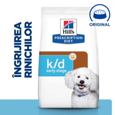 12 kg Hill's PD Canine K/D Early Stage, hrană uscată dietă veterinară pentru câini cu afecțiuni renale [1]