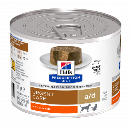 NOUTATI - 24 x 200g Hill's PD Canine/Feline A/D, hrană umedă dietă veterinară pentru câini si pisici