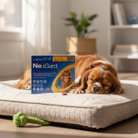 3 Tablete Nexgard Spectra Dog S (3.5-7.5kg) - serviciu veterinar deparazitare externă pentru câini [1]