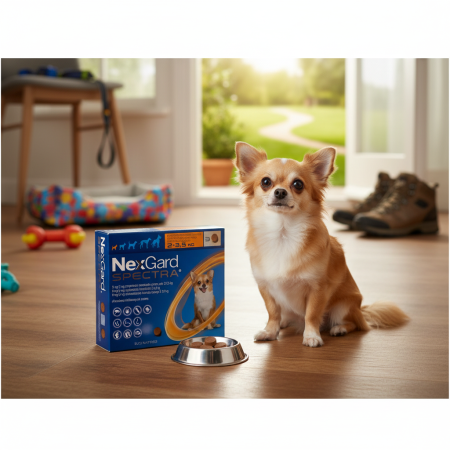 RIDICARE PERSONALA - 3 TABLETE Nexgard Spectra Dog XS (2-3.5kg) - preventie antiparazitara externă pentru câini