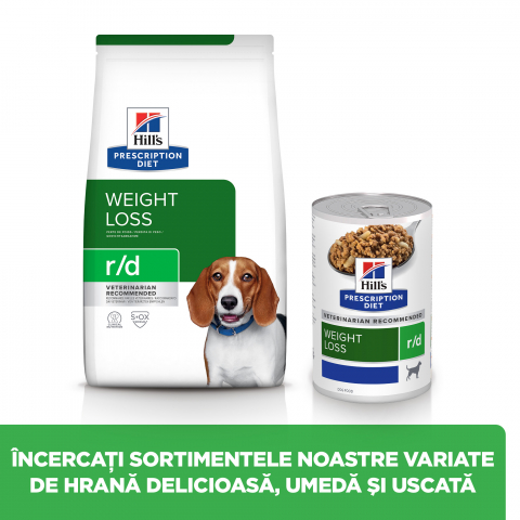 350g Hill's PD Canine R/D, hrană umedă dietă veterinară pentru câini cu probleme de greutate [6]