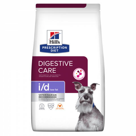 Produse - 4 kg Hill's PD Canine I/D Low Fat, hrană uscată dietă vetrinară pentru câini cu probleme digestive