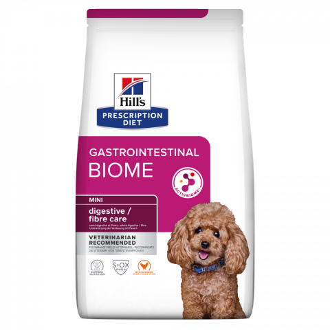 HILLS PD - 6kg Hill's PD Canine Gastrointestinal Biome Mini, hrană uscată dietă veterinară pentru câini cu probleme digestive
