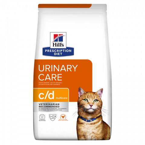 Hills PD - 8kg Hill's PD Feline C/D Chicken, hrană uscată pentru pisici cu probleme urinare
