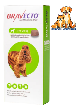 PROMOȚII - Bravecto 10-20 kg, serviciu veterinar deparazitare externă pentru câini