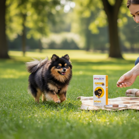 Bravecto 2 - 4.5 kg, serviciu veterinar deparazitare externă pentru câini cu greutate cuprinsa intre 2 si 4.5 kg [1]