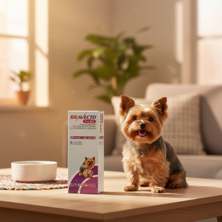 NOUTATI - Bravecto TriUNO 25 mg câini 1,27–2,5 kg – antiparazitar intern și extern