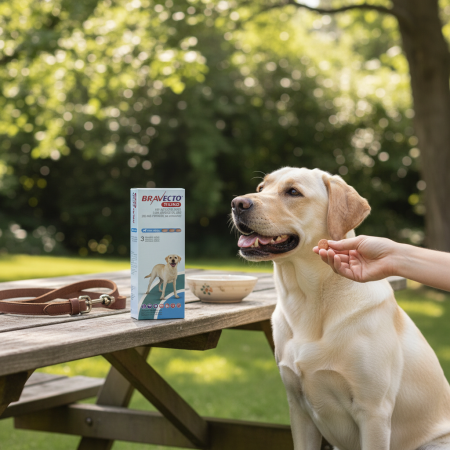 NOUTATI - Bravecto TriUNO 400 mg câini 20–40 kg – antiparazitar intern și extern