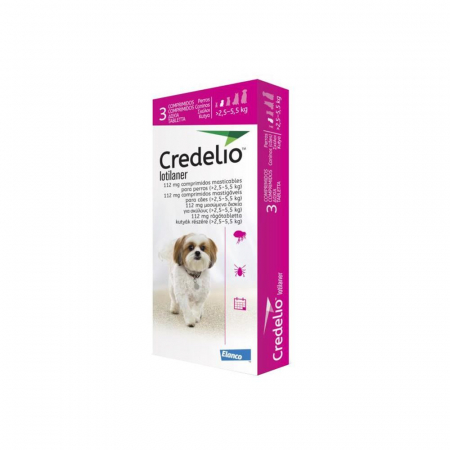 Pastilă - CREDELIO 112.5 mg 2.5-5.5 kg 3 tablete , deparazitare externă pentru câini