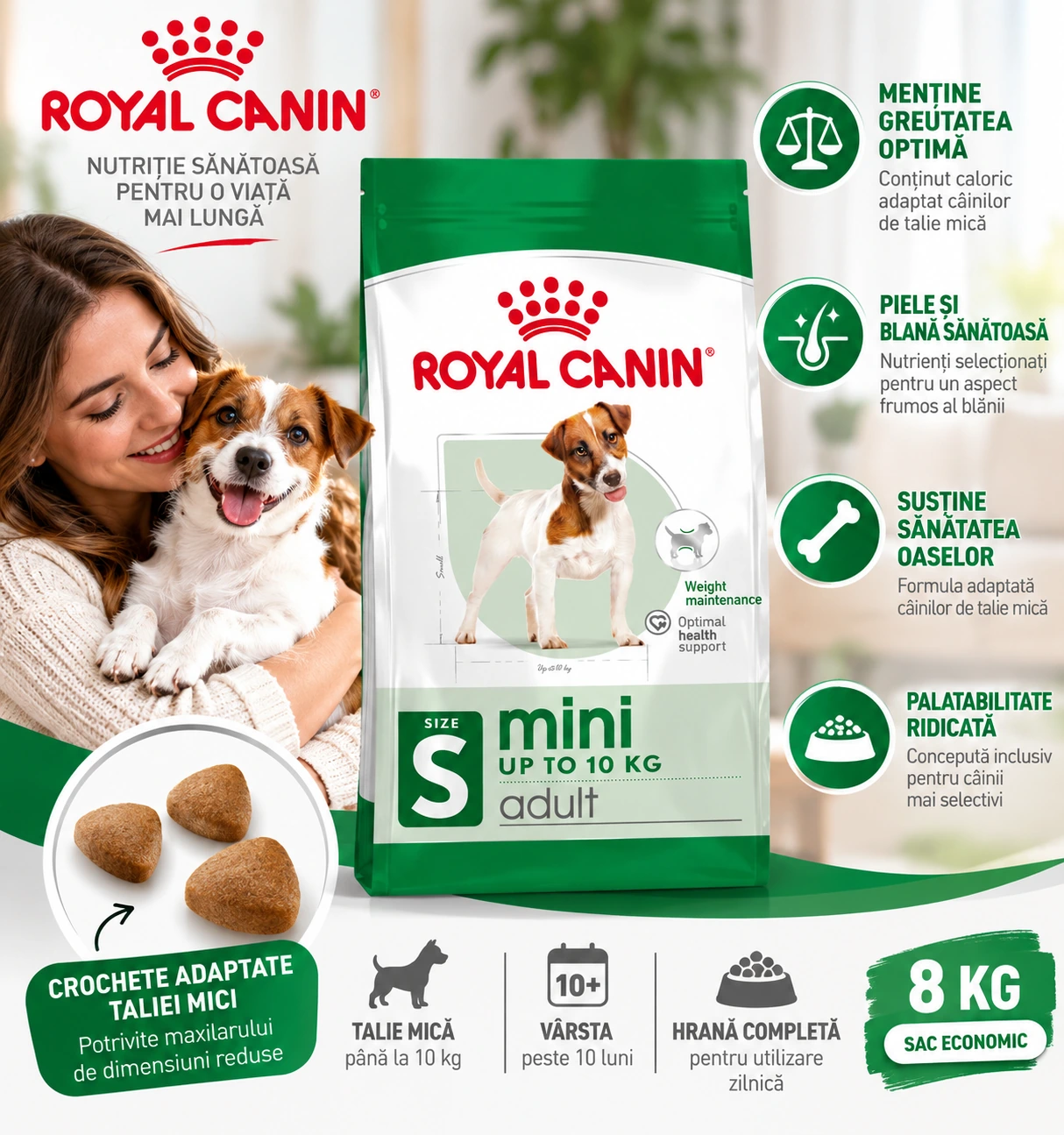 Royal Canin - Royal Canin Mini Adult hrana uscata caine, 8 kg