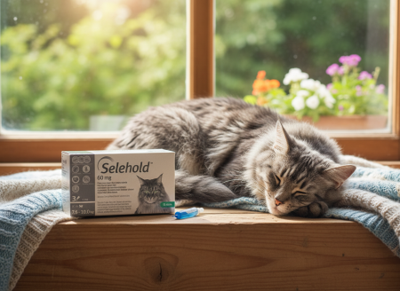 NOUTATI - Selehold 60 mg pentru pisici 7,6–10 kg, 3 pipete x 1 ml – soluție antiparazitară spot-on