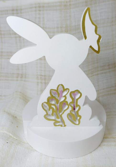 Iepuraș suport de lumanare din ceramică handmade [8]