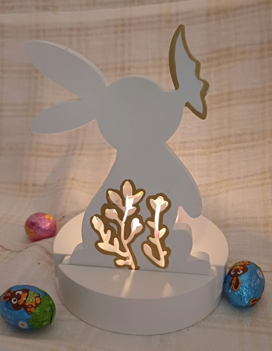 Iepuraș suport de lumanare din ceramică handmade [7]