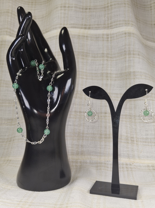 Set lantisor si cercei "aventurin" [6]