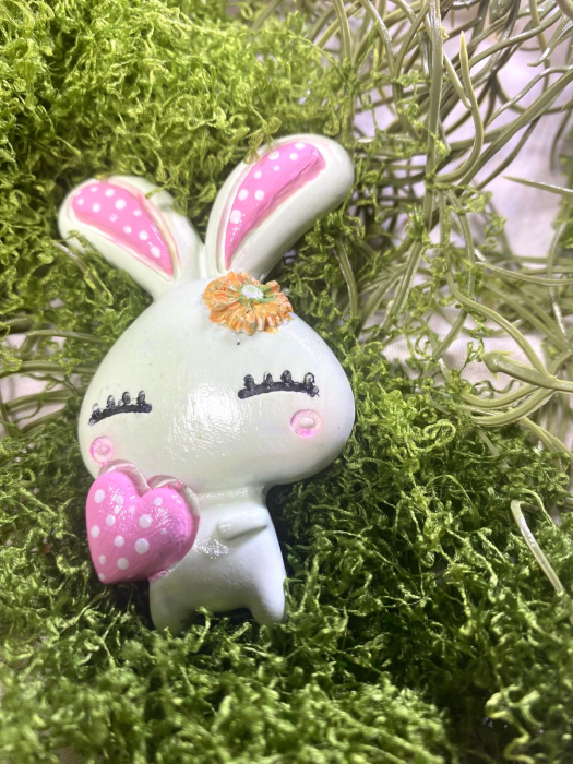 Magneți de frigider 'iepuras', din ceramica , lucrati si pictati manual. [7]