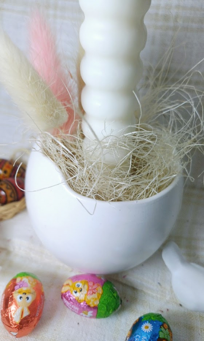 Ou din ceramica handmade + lumanare alba din ceara de soia [3]