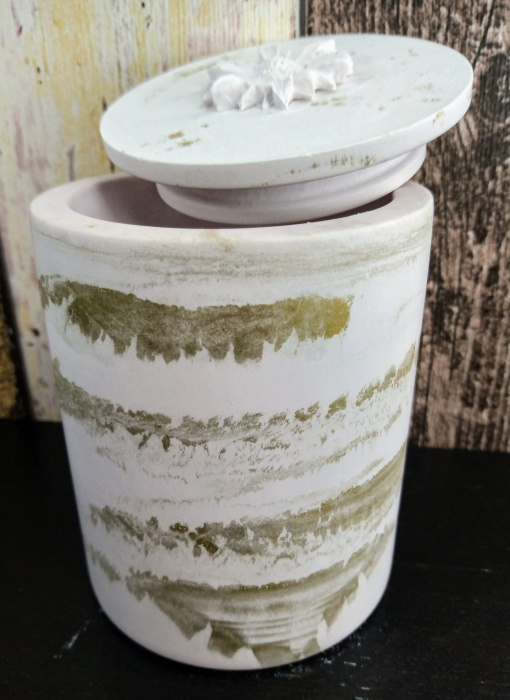 Recipient mare, rotund, din ceramica cu capac - handmade [2]
