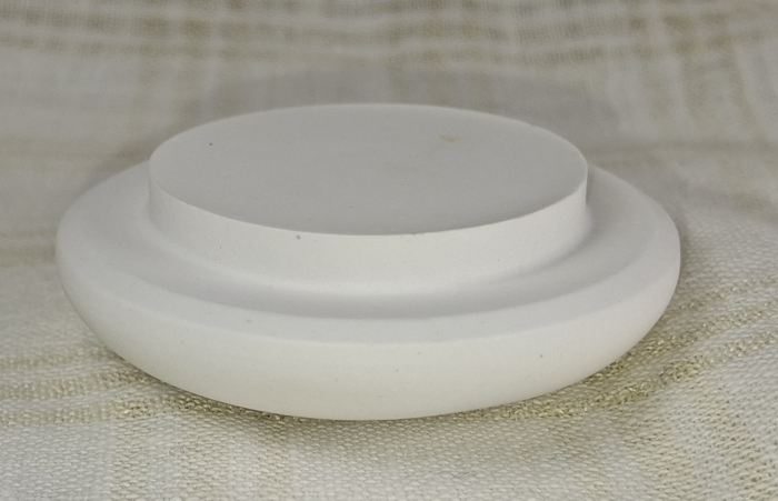 Caseta bijuterii - recipient rotund, alb, din ceramica, cu capac. [5]