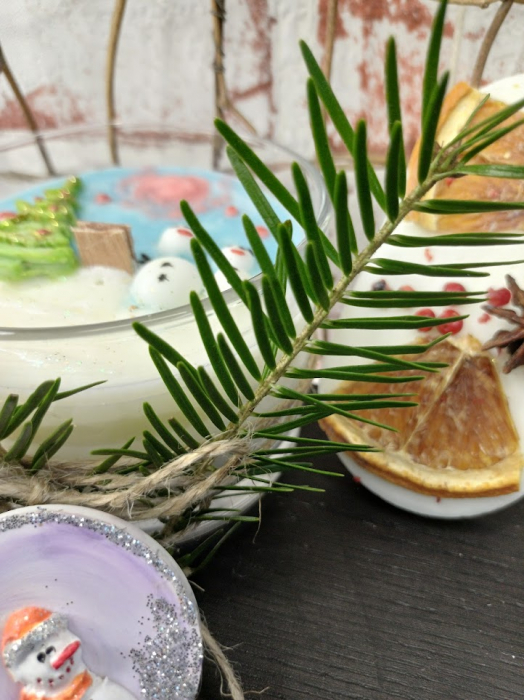 Set decorativ "Peisaj de iarna" plus cadou. [5]