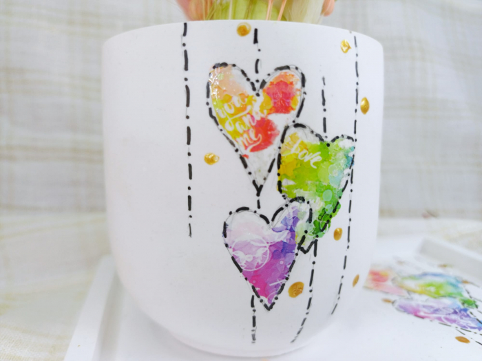 Set decorativ  "inimioare colorate" [5]