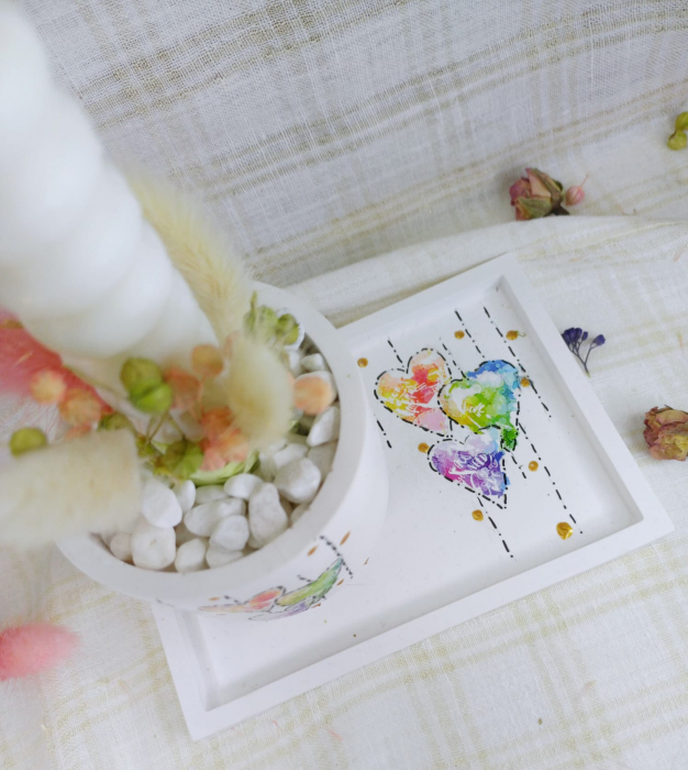 Set decorativ  "inimioare colorate" [7]