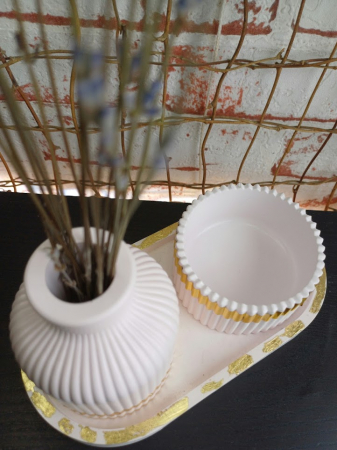 Set decorativ roz auriu [4]
