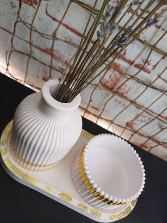 Set decorativ roz auriu [7]