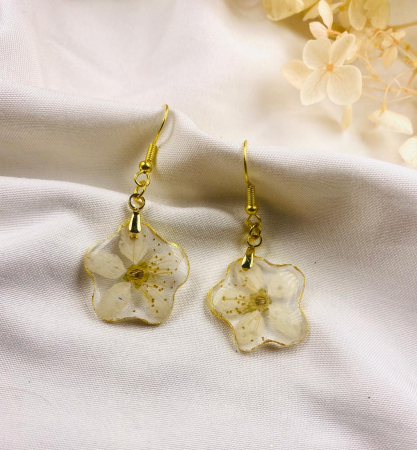 Cercei handmade - Cercei  'flori de corcodus'