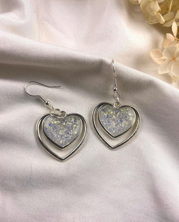 Bijuterii handmade - Cercei inimioare