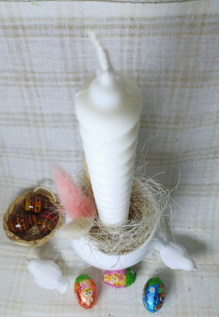 Ou din ceramica handmade + lumanare alba din ceara de soia [7]