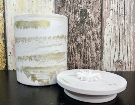 Recipient mare, rotund, din ceramica cu capac - handmade [3]