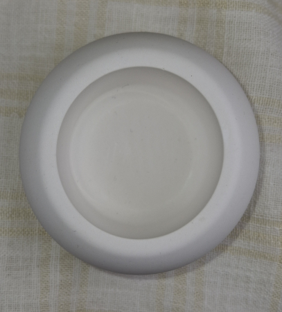 Caseta bijuterii - recipient rotund, alb, din ceramica, cu capac. [3]