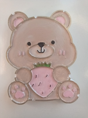 Magneți de frigider 'ursuleti', din ceramica, lucrati si pictati manual + magnet "iepuras", cadou [4]