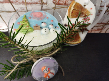 Set decorativ "Peisaj de iarna" plus cadou.