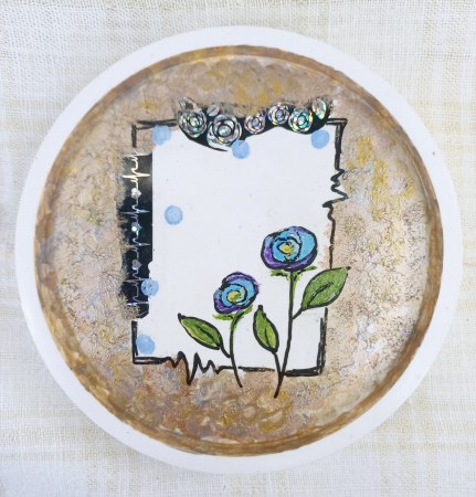 Set decorativ - trandafiri albastri. [2]