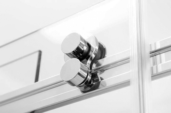 Cabină de duș culisantă  de colț mărime 100x80 cm culoare crom lucios sticlă securizată de 6 mm model Marten Chrome [6]