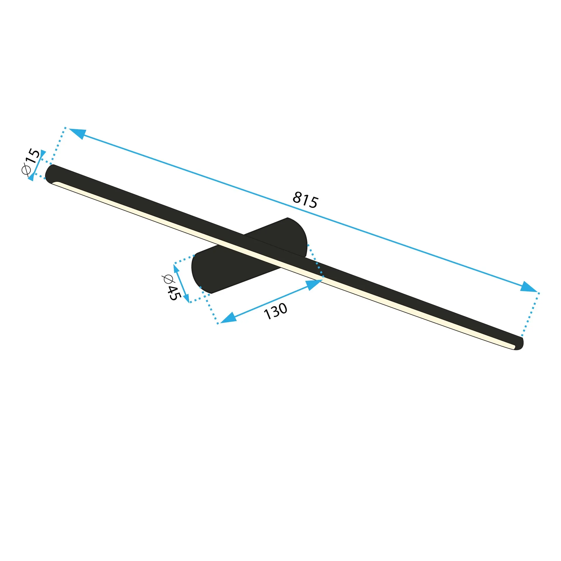 Aplică de baie LED pentru oglindă culoare aurie lungime 80 cm model APP1346-W Gold [7]