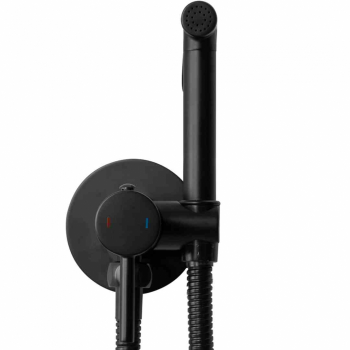 Baterie bideu culoare neagră înălțime 11 cm material alamă model Loop Black [3]