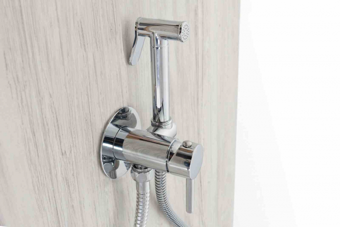 Baterie bideu culoare crom înălțime 11 cm material alamă model Loop Chrome [5]