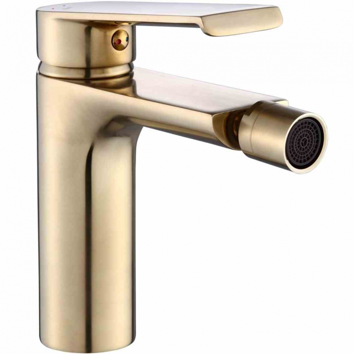 Baterie bideu culoare auriu periat înălțime 14 cm material alamă model Hass Gold Brushed [2]